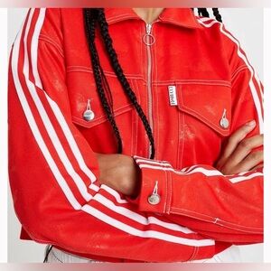 Adidas Fiorucci Women's Red Bomber Jacket